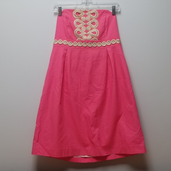 Lilly Pulitzer Dresses & Skirts - LILLY PULITZER | PINK STRAPLESS DRESS, SIZE 10
